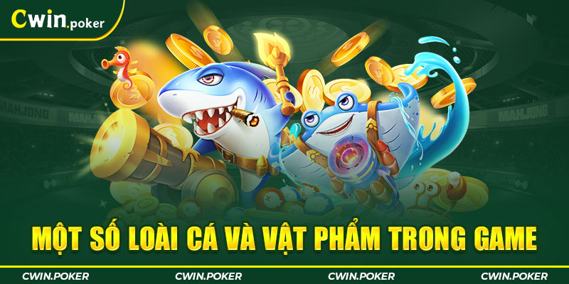 Một số loài cá và vật phẩm trong game