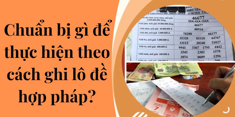 Chuẩn bị theo cách đánh lô đề hợp pháp